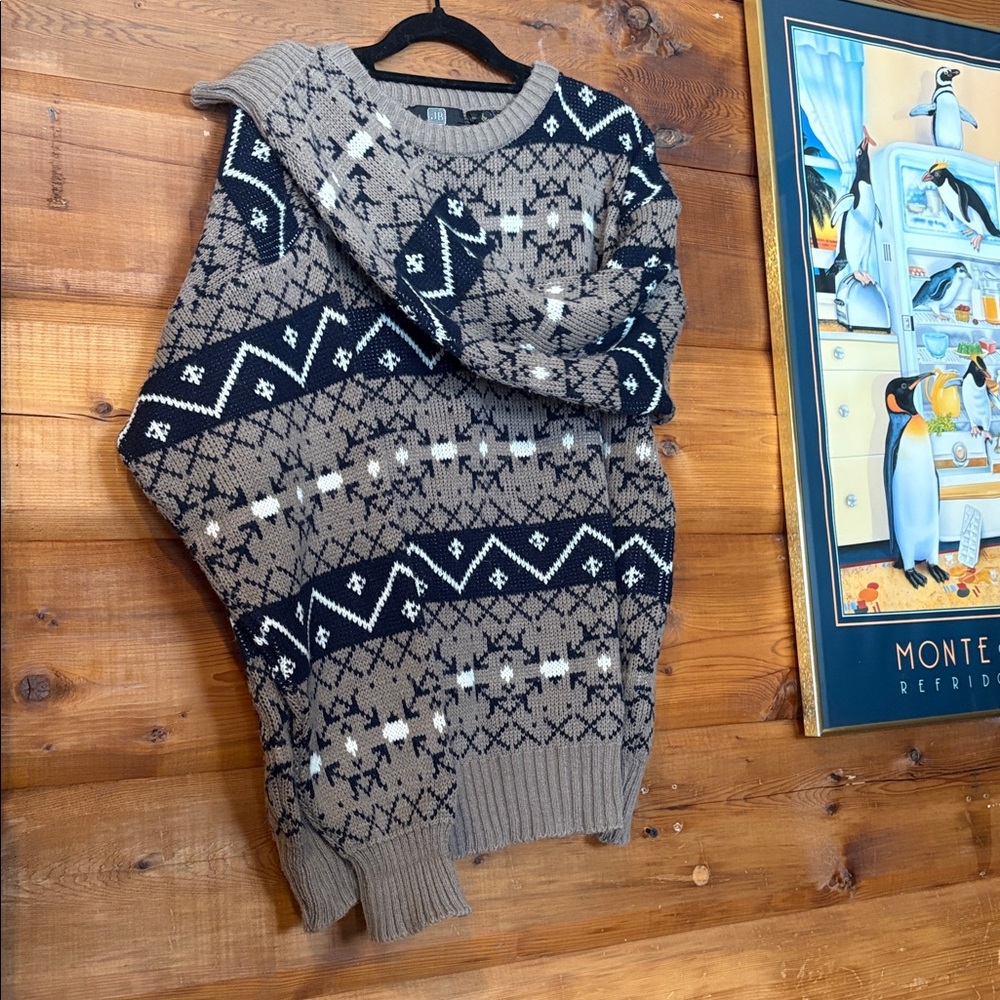 JB Jonathan Bryan Sportswear Geometric Patterned Pullover, Large